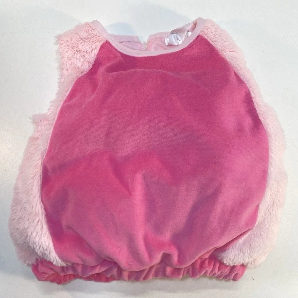 Target Flamingo Costume Infant 0-6M Pink Plush Faux Fur 3 Piece Set - Picture 4 of 13